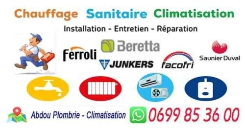 Abdou plomberie /chauffage sanitaire climatisation à domicile
