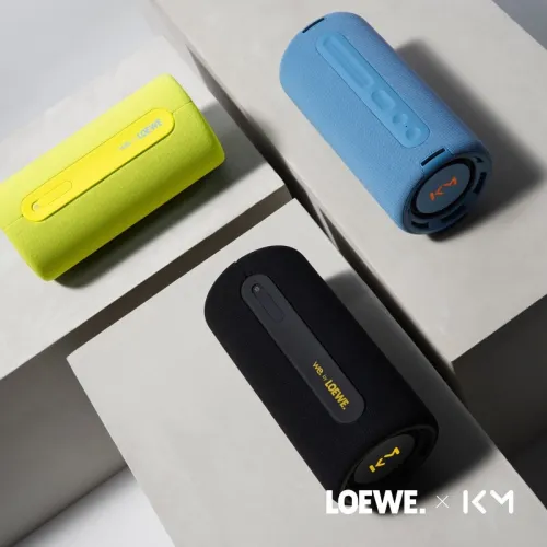 Enceinte sans fil Bluetooth We. HEAR pro par Loewe et Kylian Mbappé
