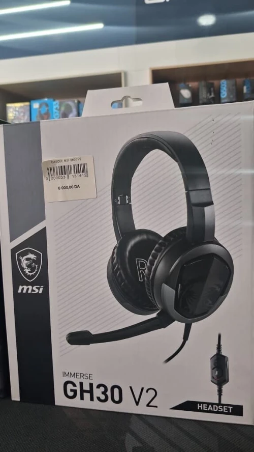 Casque Gaming MSI GH30 V2 Micro Détachable, Haut-Parleurs 40 mm & Jack 3.5 mm