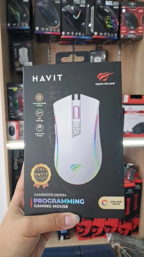 Souris Gaming HAVIT GameNote MS1034 RGB 4800 DPI 7 Boutons Programmables