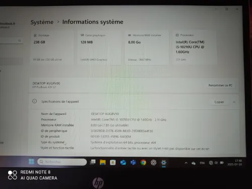 HP pc portable