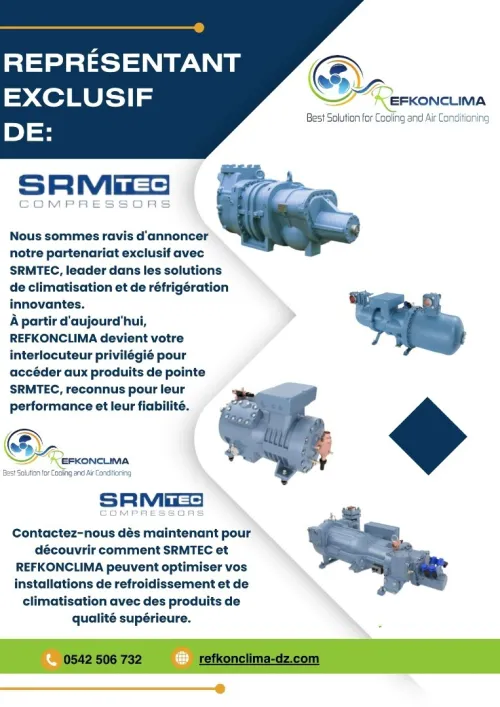 Représentant Exclusif de SRMTEC - Compresseurs pour Climatisation et Réfrigération