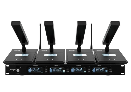 Système sans Fil Microphone de conférence AUDIBAX AWM 404 TD