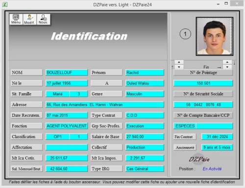 DZPaie classeur gestion paie