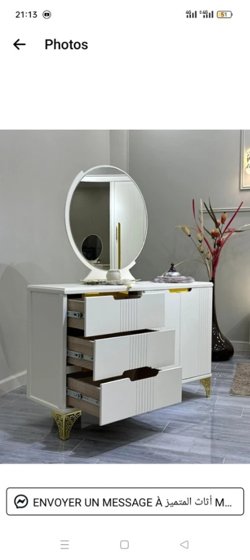 Chambre à coucher Blanche 
