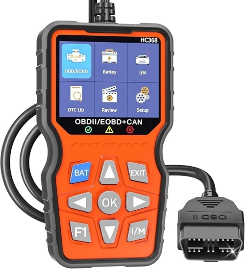 OBD2 Valise Diagnostic Français Auto Multimarque, Outils Diagnostics Système Moteur OBD-II Boitier EOBD Complet de Batterie Lecteur pour VW, Audi et Tous Les Véhicules OBD 2 dès 2003, Noir