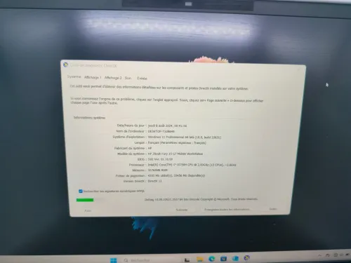 Laptop HP ZBook Fury 15 G7 Mobile Workstation / i7 10750H 2.6 Ghz / RAM 32 Go / SSD 1 Tb / Nvidia