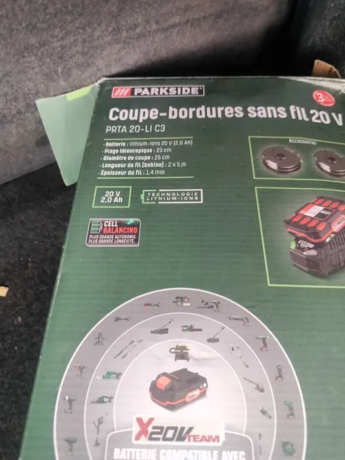 Coupe Bordures Parkside 20V avec Batterie et Chargeur