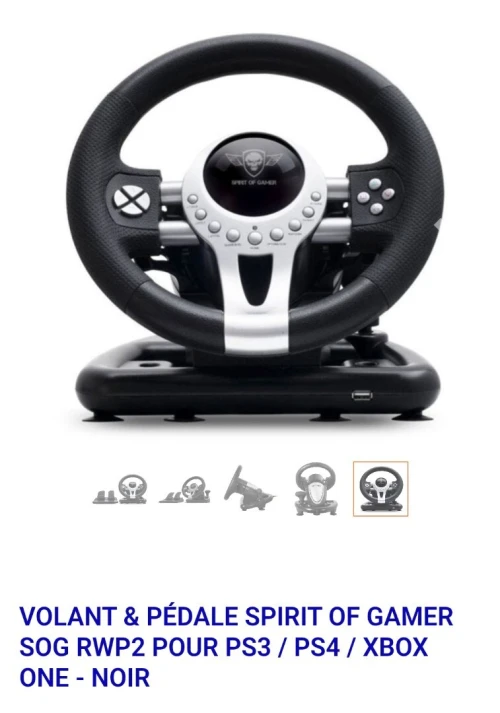 Volant&Pédale SPIRIT OF GAMER
