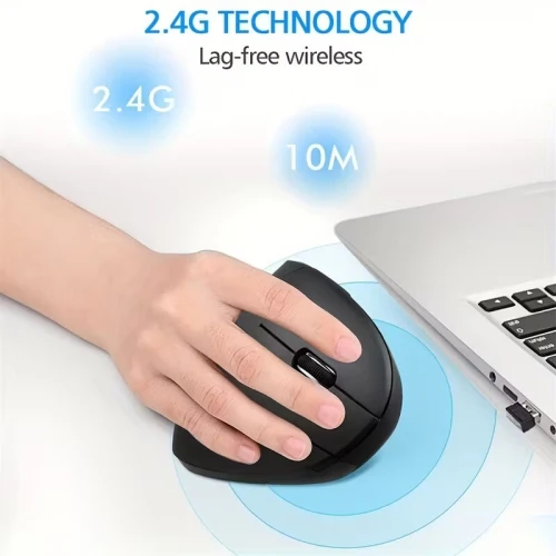 Souris verticale ergonomique sans fil 2,4 GHz, optique