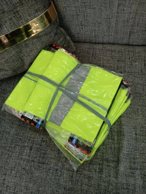Gilet fluorescent orange/jaune sérigraphie disponible