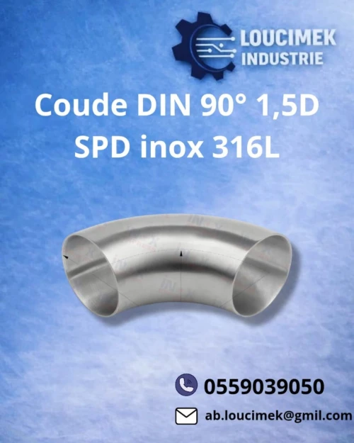 Coude DIN 90 inox 316L