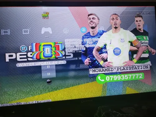 PlayStation 3 mflachi avec toutes accessoires+4 mannets { 2 original } +pes2025 + مكتبة العاب 