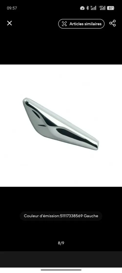 Garniture chromé pour garde-boue pour BMW F25-F26 X4/X3latérale gauche