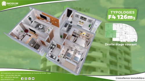 Vente Appartement F4 Alger Kouba