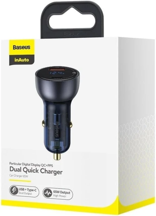 BASEUS DUAL QUICK CAR CHARGER 65W