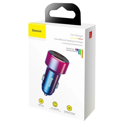 BASEUS QUICK CAR CHARGER DUAL USB 45W