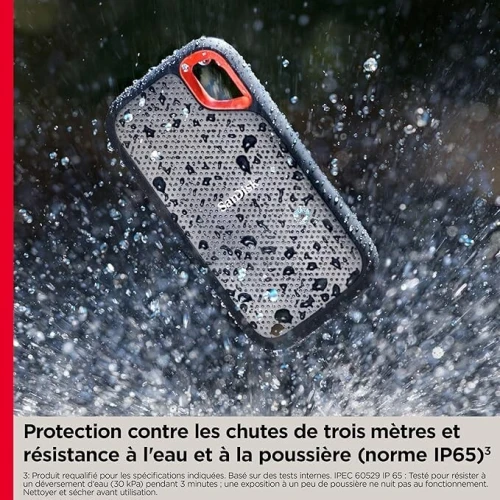DISQUE DUR EXTERNE SANDISK EXTREME PORTABLE SSD 2TB
