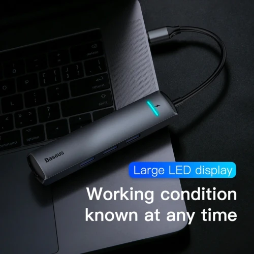 BASEUS CAHUB-J0G TYPE C HUB 6 IN 1