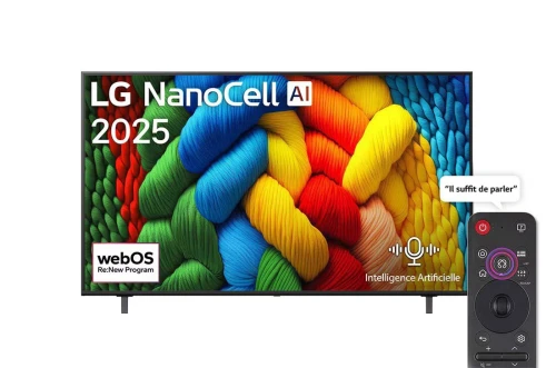 TV LG 55" 80A SMART TV WEB OS UHD NANO CELL