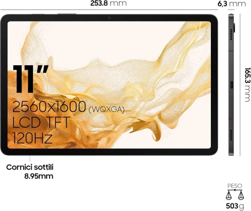 SAMSUNG GALAXY TAB S8 8/256GB WIFI
