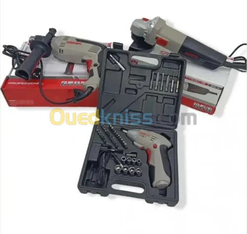 visseuse 3.6v + perceuse + trancenaise CROWN PACK