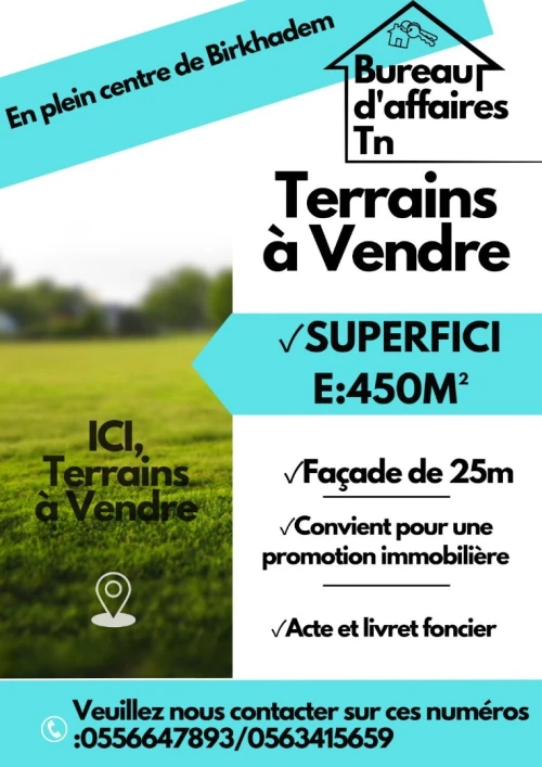 Vente Terrain Alger Birkhadem