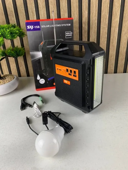 Ensemble Solaire Rechargeable avec Torche LED et 3 Lampes