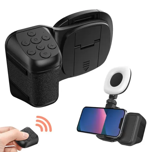 Support de Prise de Vue Mobile Bluetooth Contrôle à Distance et Lumière LED