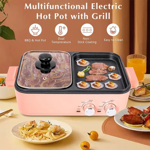 Marmite Électrique Antiadhésive avec Double Commande de Température