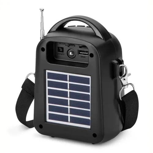 Haut-Parleur Sans Fil YG-A20T avec Panneau Solaire et Son Hi-Fi
