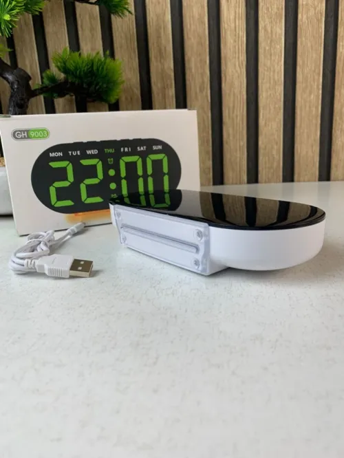 Réveil LED GH9003 avec Lumière dAmbiance et Affichage Clair