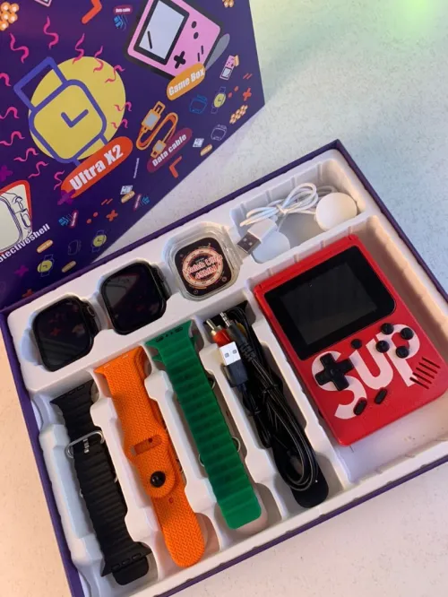 Smartwatch Ultra X2 Pack Duo + 7 Bracelets Inclus + 400 Jeux SUP