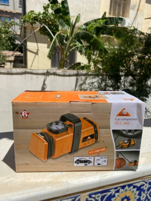 Compresseur dAir 200 PSI Orange Double Adaptateur 220V/12V