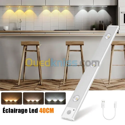 Lampe LED Rechargeable avec Détecteur De Mouvement Intérieur 3 Modes 