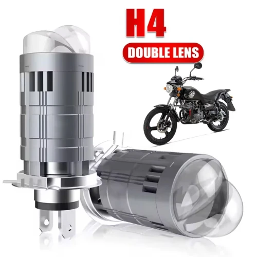 Éclairage LED H4 pour Moto  Double Lentille et Haute Luminosité
