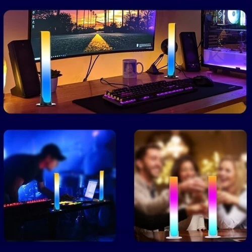 Éclairage LED RGB Musical  2 Barres avec 8 Effets Lumineux