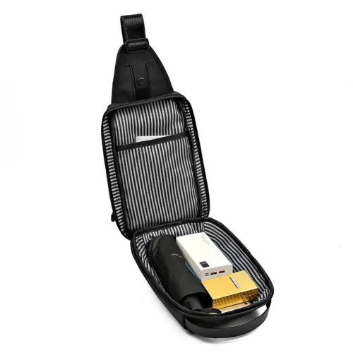 Sac Poitrine Noir LX068  Mode et Confort pour Hommes