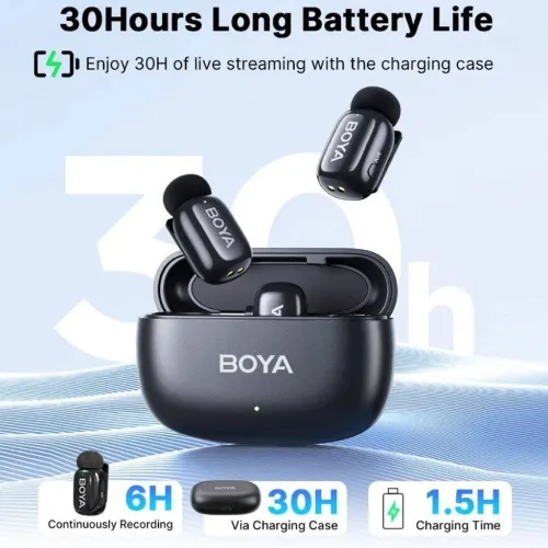 Microphone Sans-Fil BOYA MINI (2-TX / 2-RX) ميكروفون أصلي