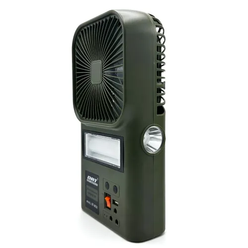 Kit Solaire Multifonction DT-9030  Ventilateur + Lampe LED avec Panneau Solaire Intégré