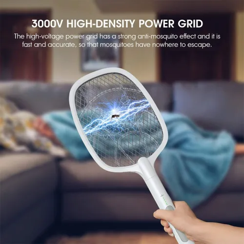 Tapette à mouches électrique 2 en 1 rechargeable par USB LTD638  صاعق الناموس