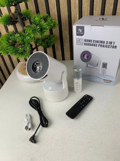 Projecteur Portable KTV YS-300  Mini Vidéo 4K et Karaoke