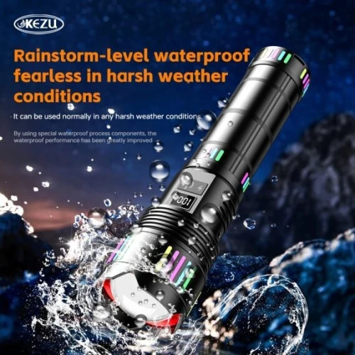 Lampe Torche LED Tactique  2000 Lumens avec Batterie Haute Capacité