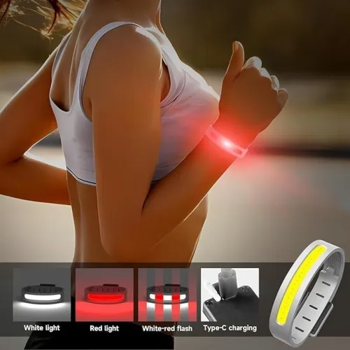 Bracelet LED Sport Rechargeable  Visibilité et Sécurité Nocturne