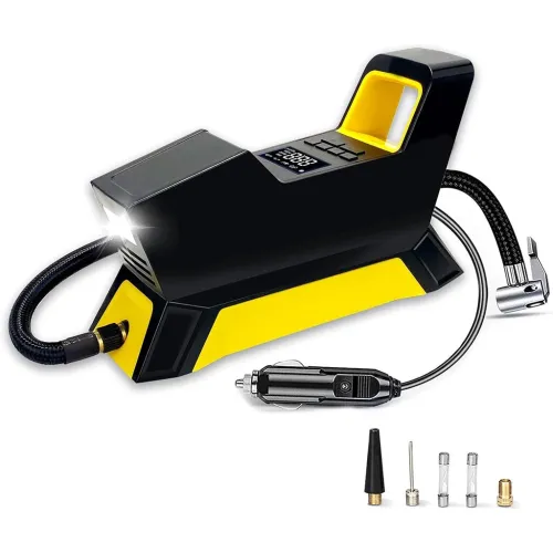Compresseur dair portable 150 PSI avec Afficheur Digitale et Torche LED  نافخ عجلات محمول