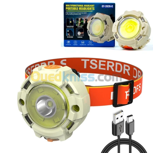 Lampe frontale LED Rechargeable 12000LM pour Camping CY2026C  مصباح رأس قابل للشحن
