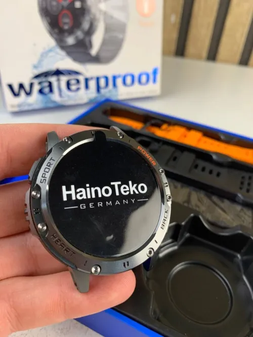 Montre Connectée HainoTeko-6  AMOLED, 3 Paires de Bracelets, Lampe Intégrée