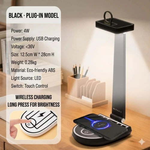 Lampe de Bureau Moderne avec Recharge Sans Fil 15W