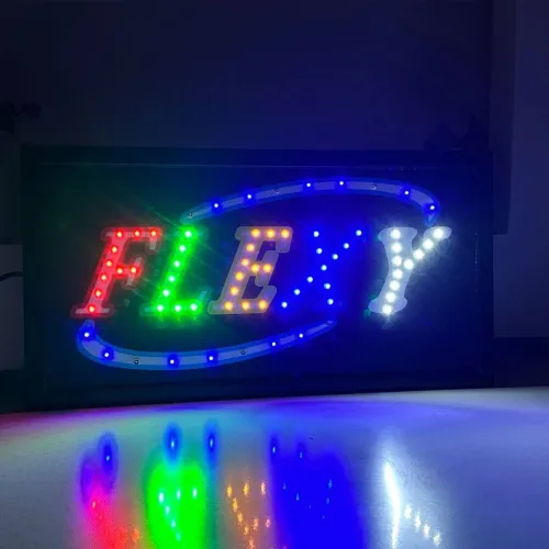 Plaque LED Flexy  Texte défilant en couleur !