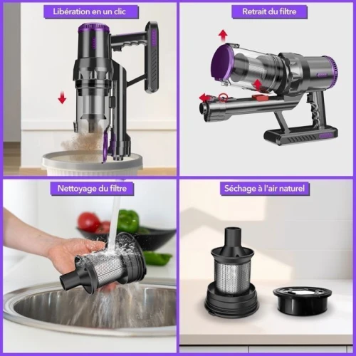 Aspirateur Balai Filaire Multismart  5 en 1 avec Aspirateur à Main